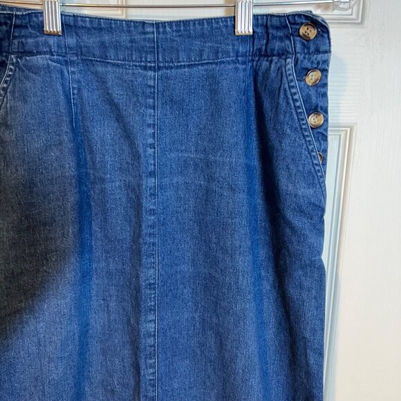 Talbots Women's Denim Skirt Size 6 Maxi Jean Cottagecore, boho - Picture 8 of 11